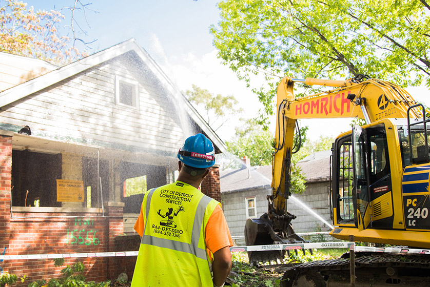 Demolition of vacant home