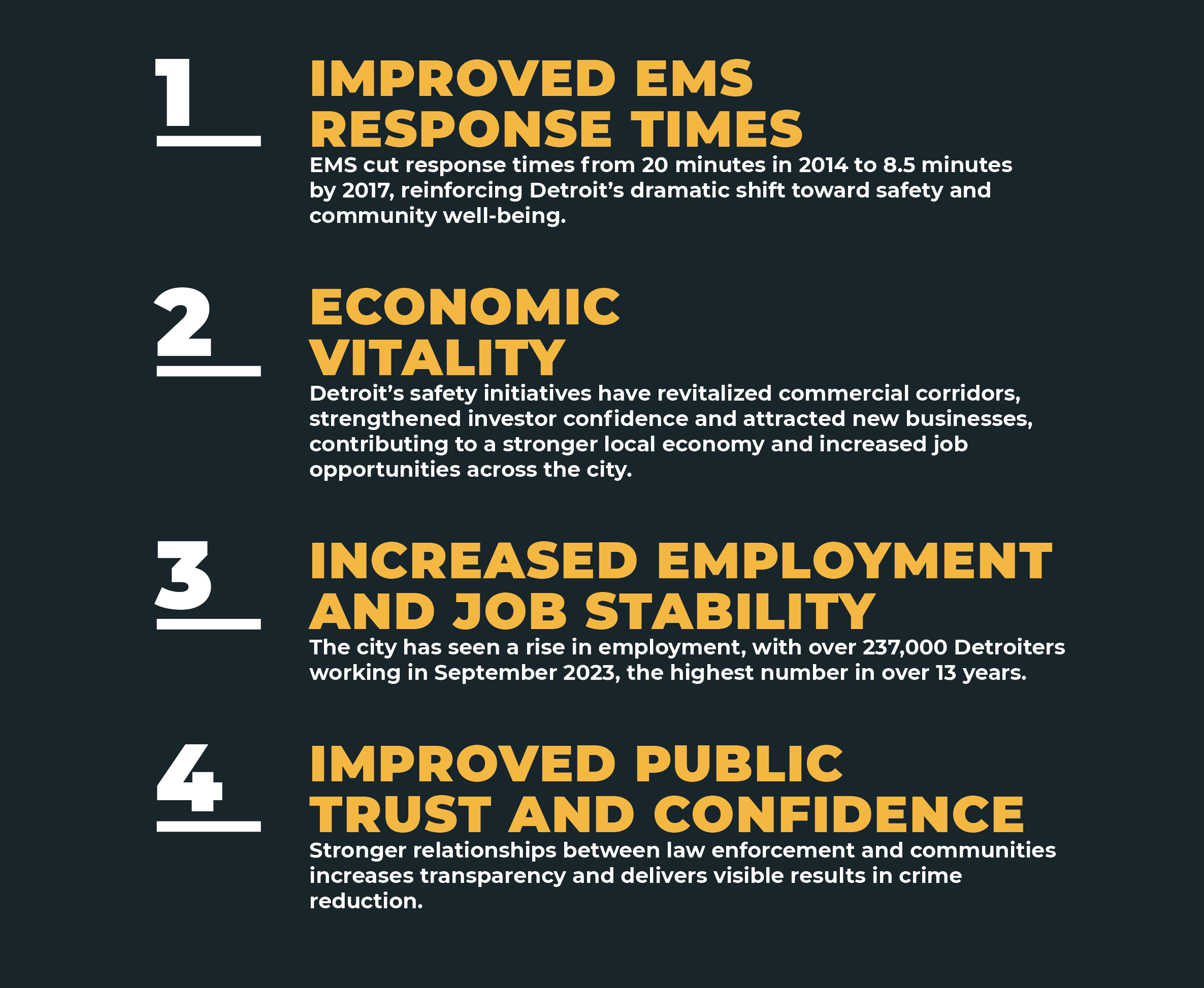 Detroit Safety Efforts Outcomes